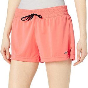 🆕Reebok Women's Training Essentials Workout Knit Poly Shorts,Twisted Coral, NWT
